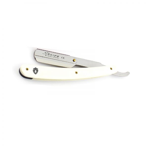 Barber Cut Throat Shaving Razor White R1WHT Sharpy England