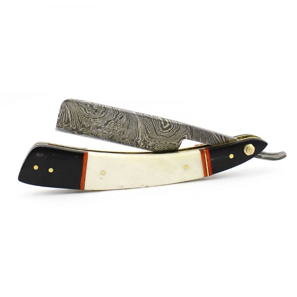 Damascus Steel Straight Cut Throat Razor Barber Salon Shaving With