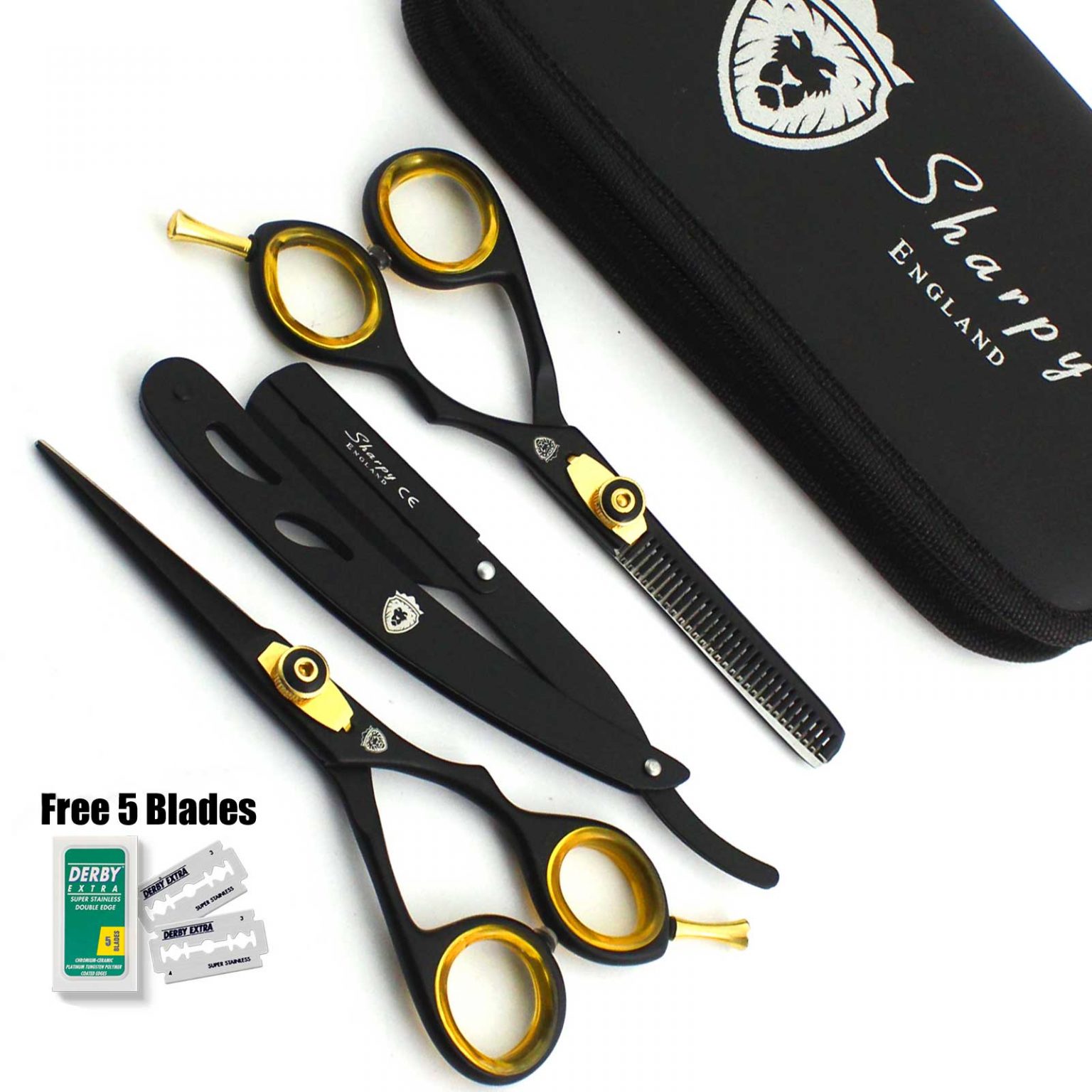 Barber Hairdressing Scissors Set 5.5" SB1800 Sharpy England