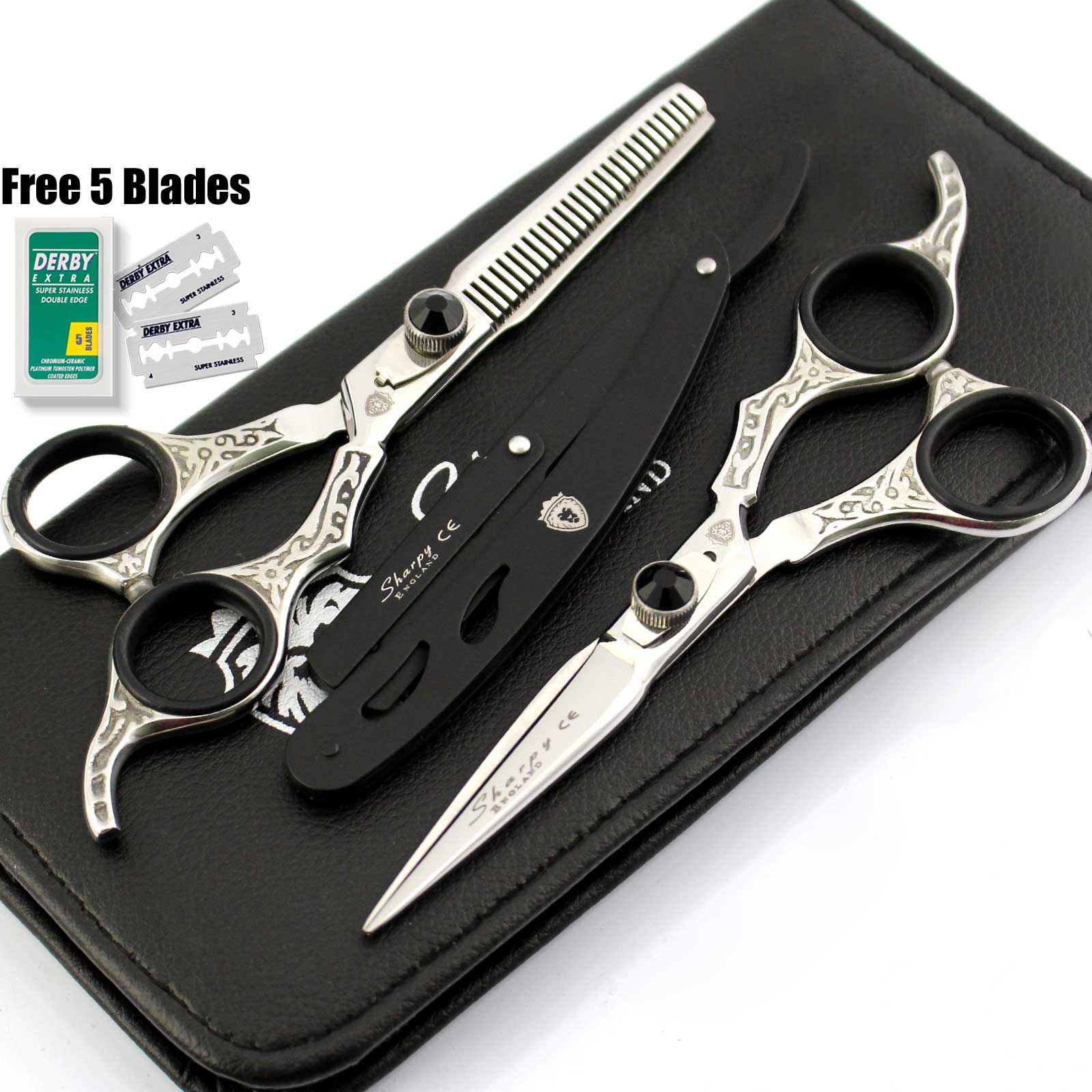 Barber Hairdressing Scissors Set 6.5" SB699 Sharpy England