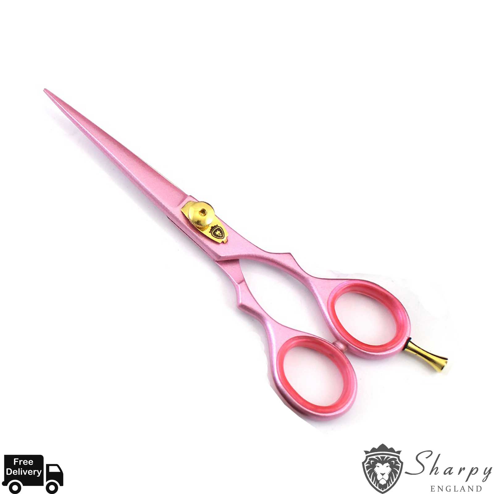 haircutting scissors pink